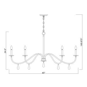 Toussant 6 Light Chandelier