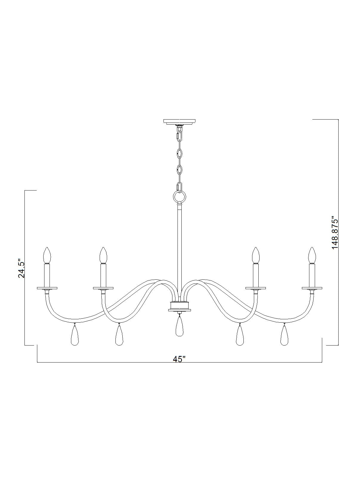 Toussant 6 Light Chandelier