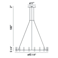 Albany 18-Light 45" Integrated LED Chandelier