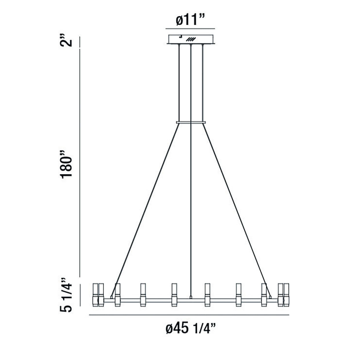 Albany 18-Light 45" Integrated LED Chandelier