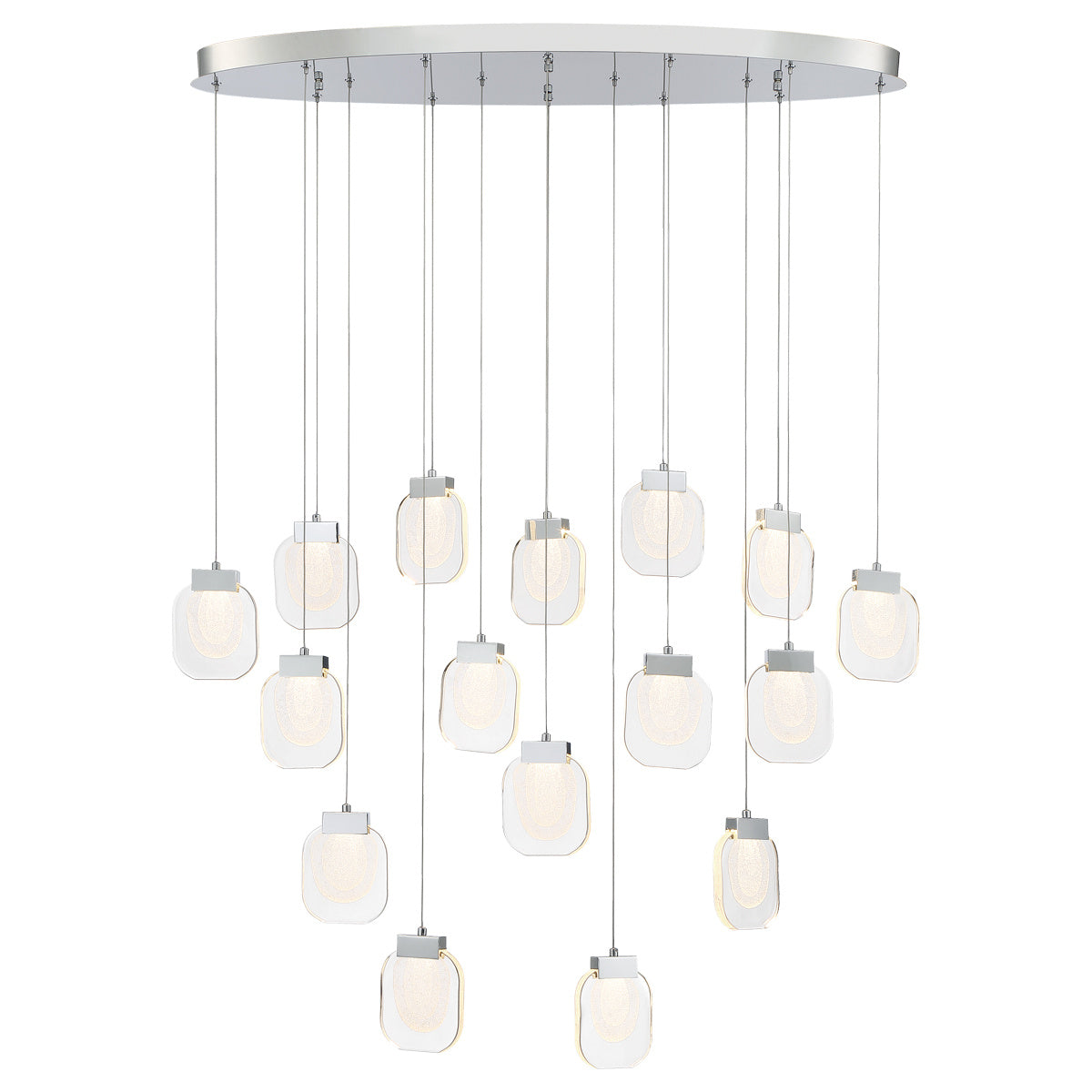 Paget 16-Light 44" Integrated LED Multi Drop Chandelier