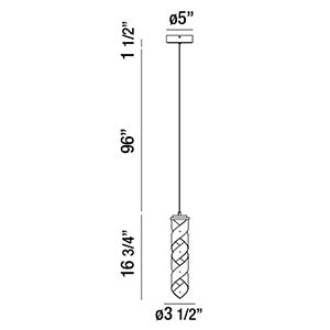 Banderia 17" Integrated LED Pendant