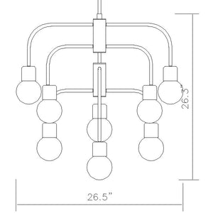 Neutra 9 Light Chandelier