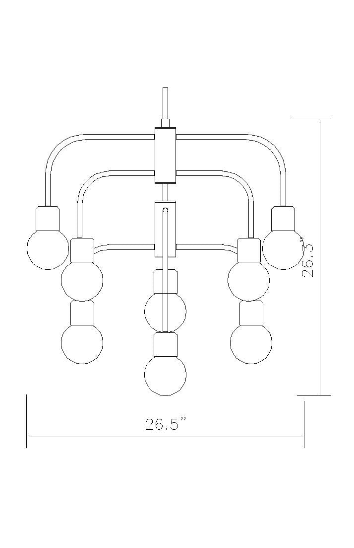 Neutra 9 Light Chandelier