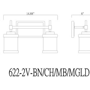 Cadoc 2 Light Vanity