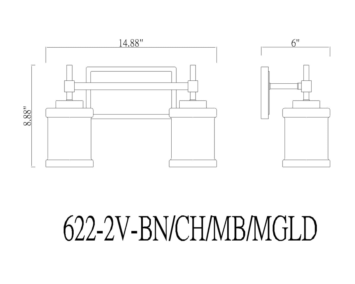 Cadoc 2 Light Vanity