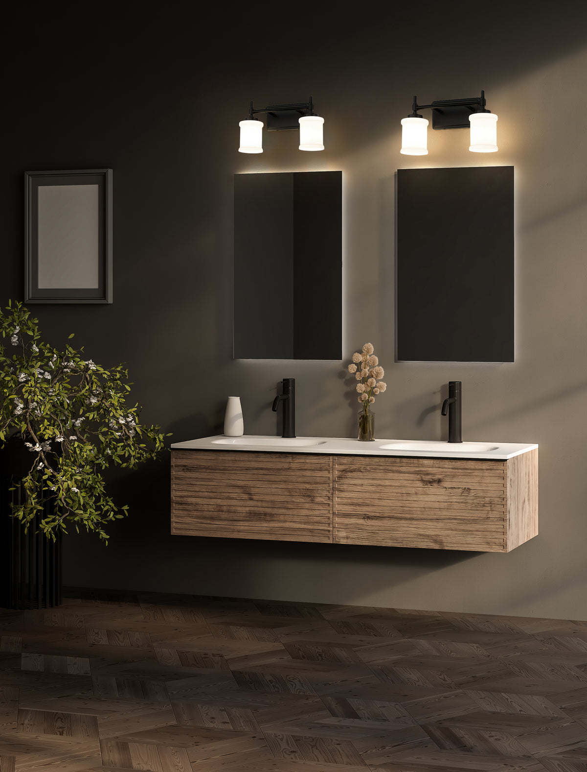 Cadoc 2 Light Vanity