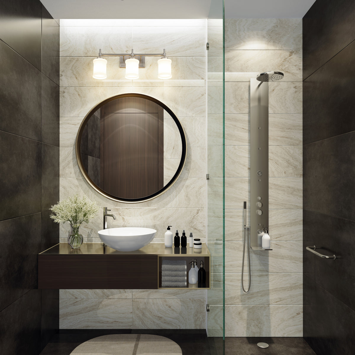 Cadoc 3 Light Vanity