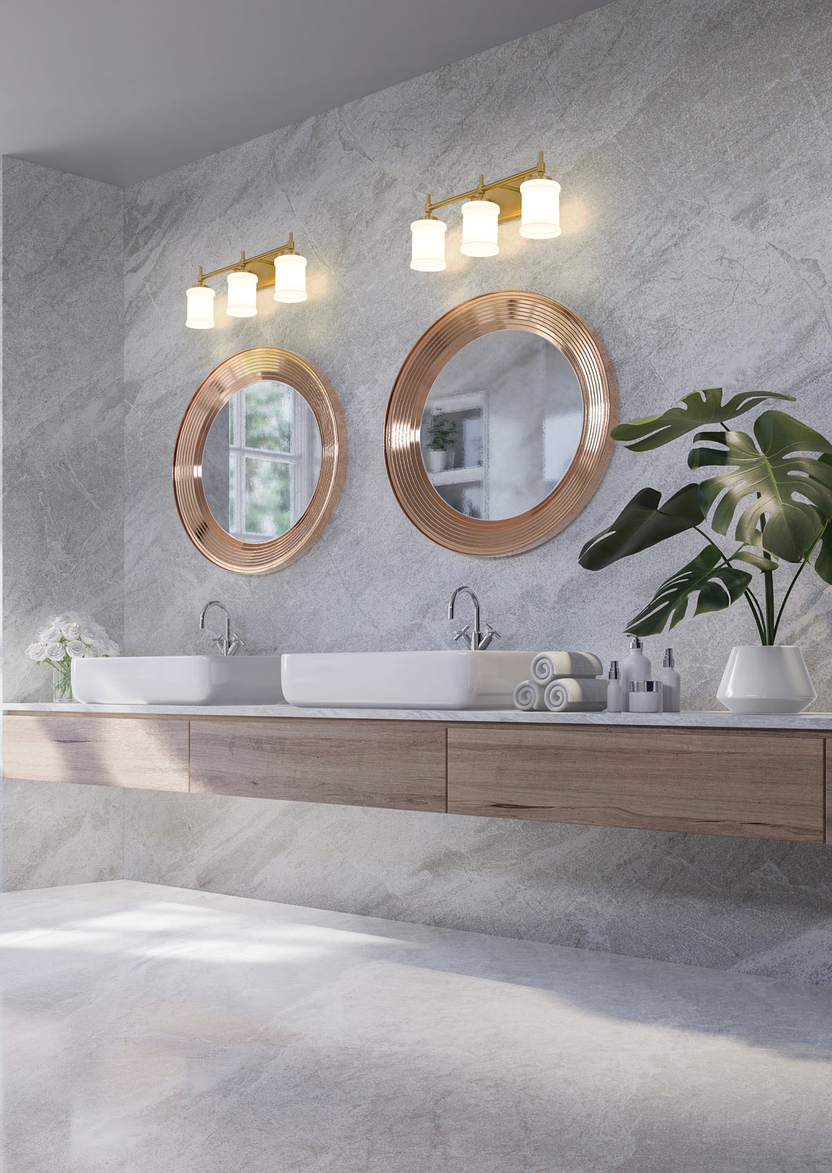 Cadoc 3 Light Vanity