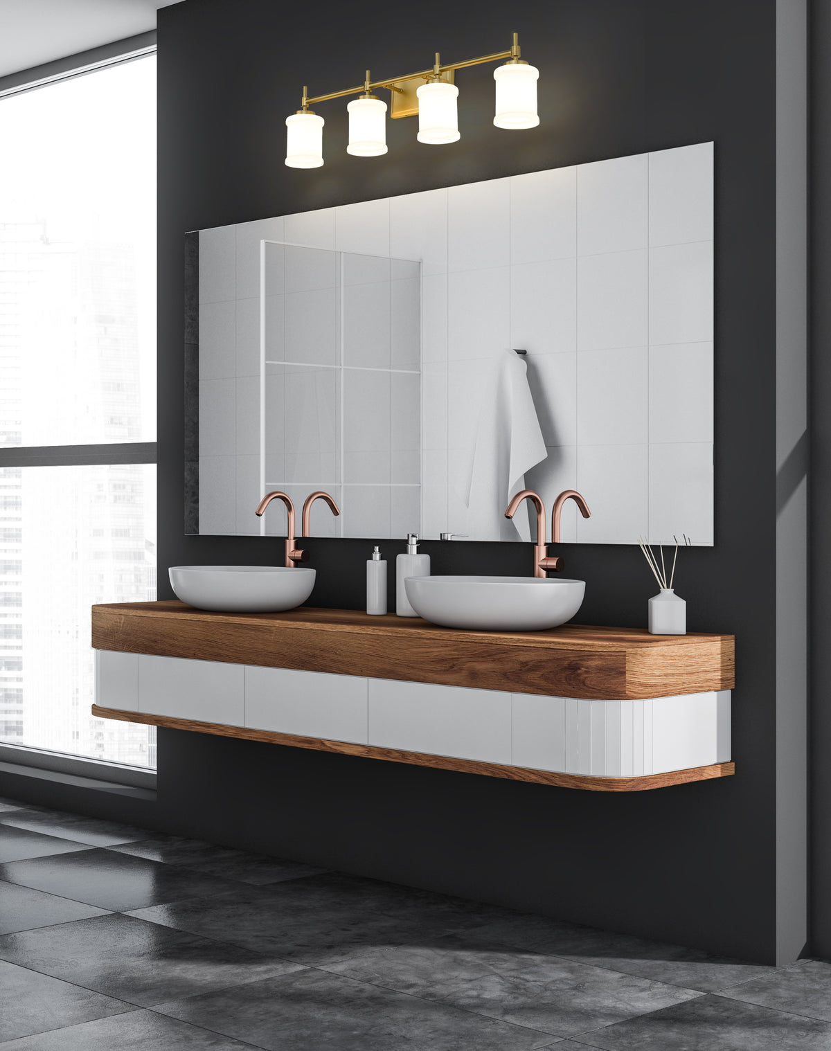 Cadoc 4 Light Vanity