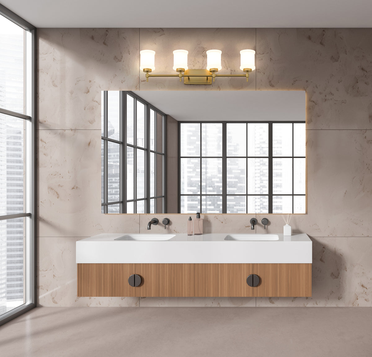 Cadoc 4 Light Vanity