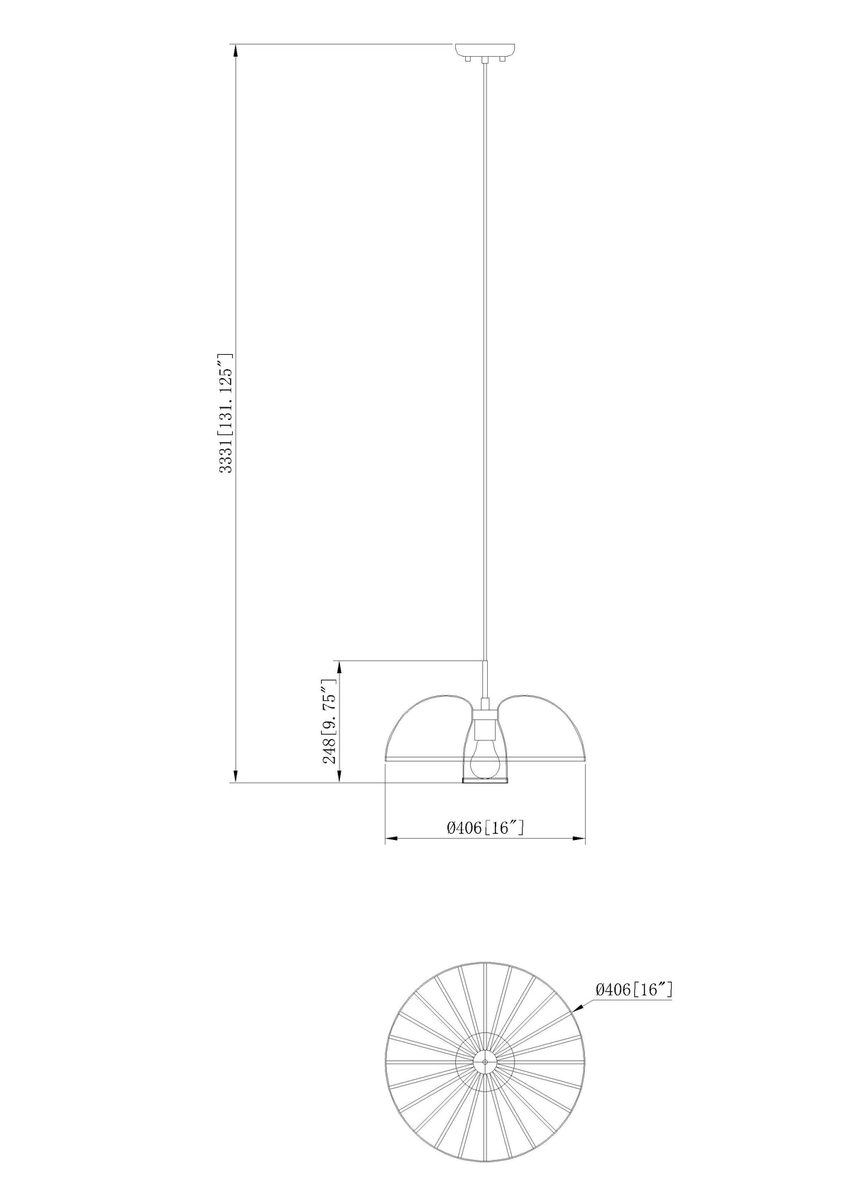 Valencia 1 Light Pendant
