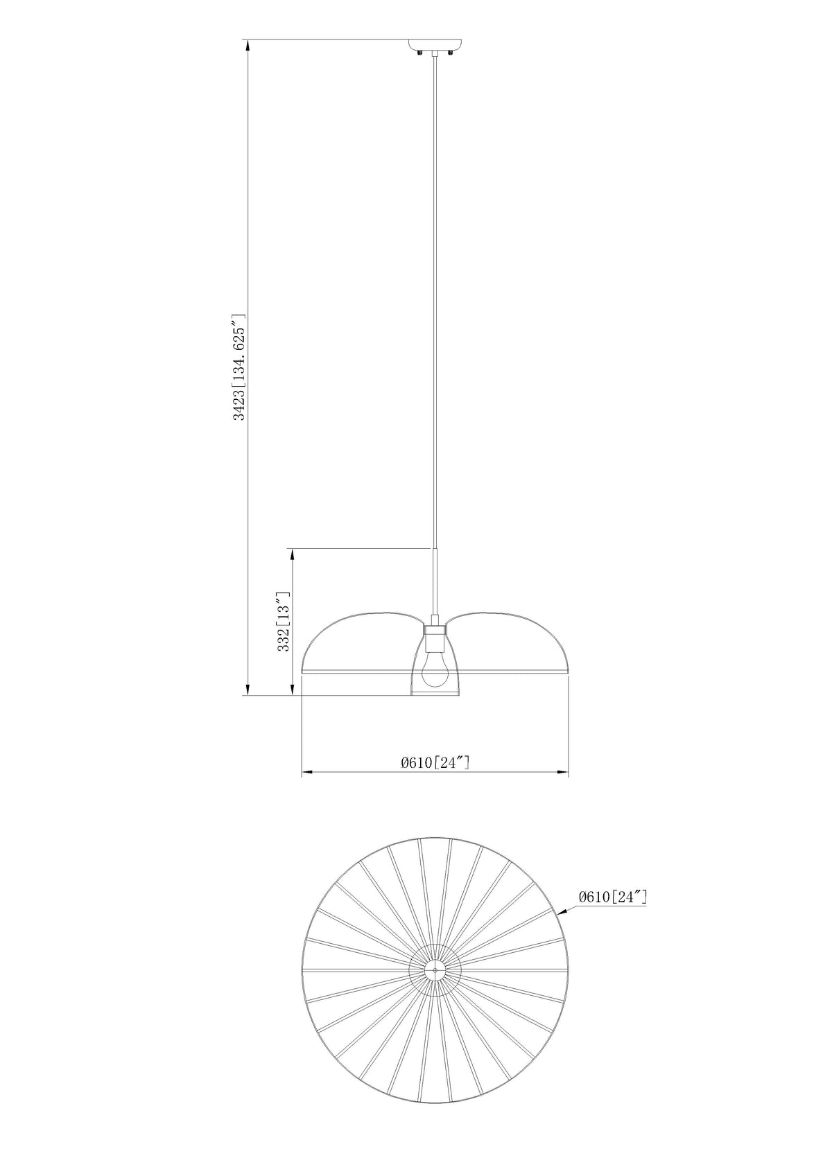 Valencia 1 Light Pendant