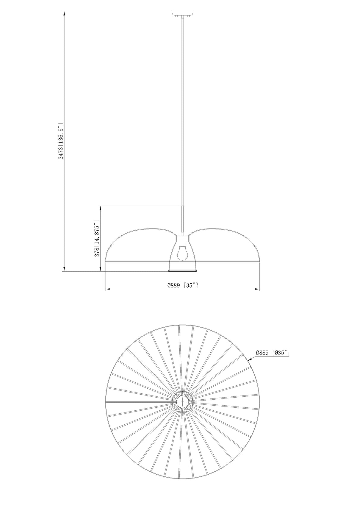 Valencia 1 Light Pendant