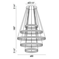 Forster 5-Tier 5-Light 60" Integrated LED Grand Chandelier