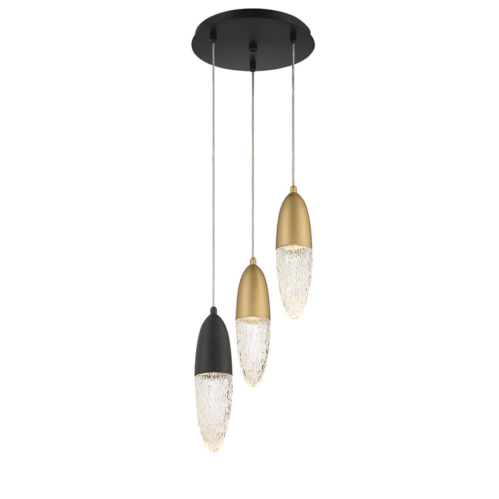 Ecrou 3-Light 12" Multi Drop Chandelier