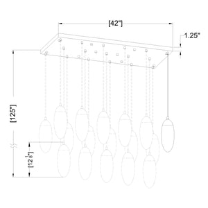 Arden 17 Light Linear Chandelier