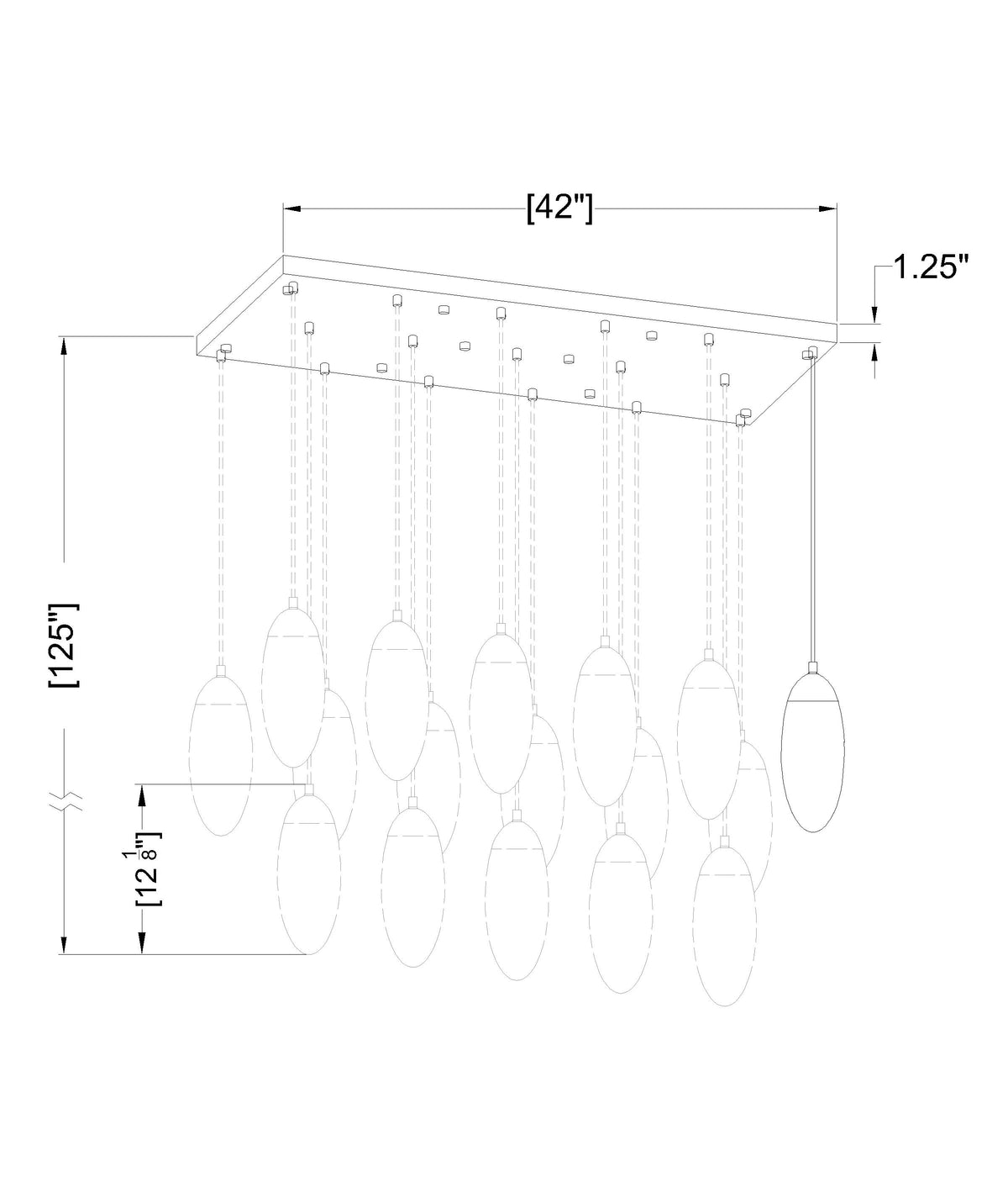 Arden 17 Light Linear Chandelier