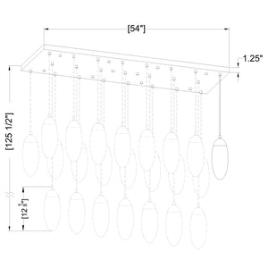 Arden 23 Light Linear Chandelier