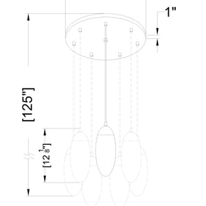 Arden 7 Light Chandelier