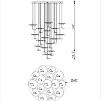 Lagatto 16-Light 48" Integrated LED Grand Chandelier