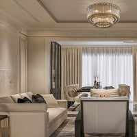 Glasbury 2-Tiers 9-Light 24" Flush Mount