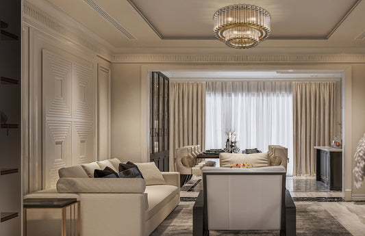 Glasbury 2-Tiers 9-Light 24" Flush Mount