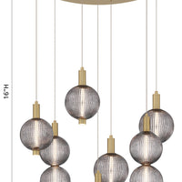 Palmas 7-Light 30" Integrated LED Multi Drop Chandelier