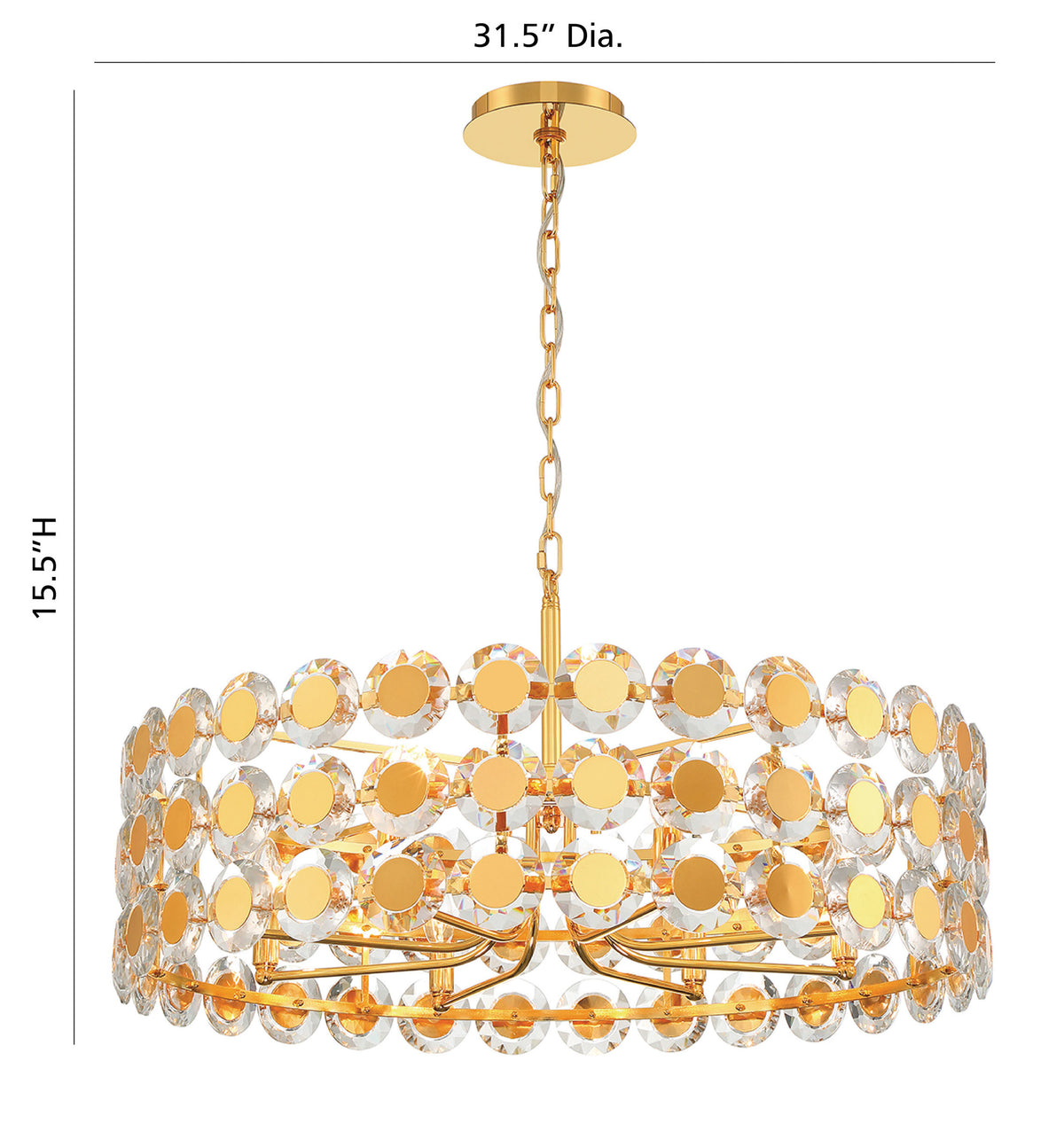 Perrene 8-Light 32" Chandelier