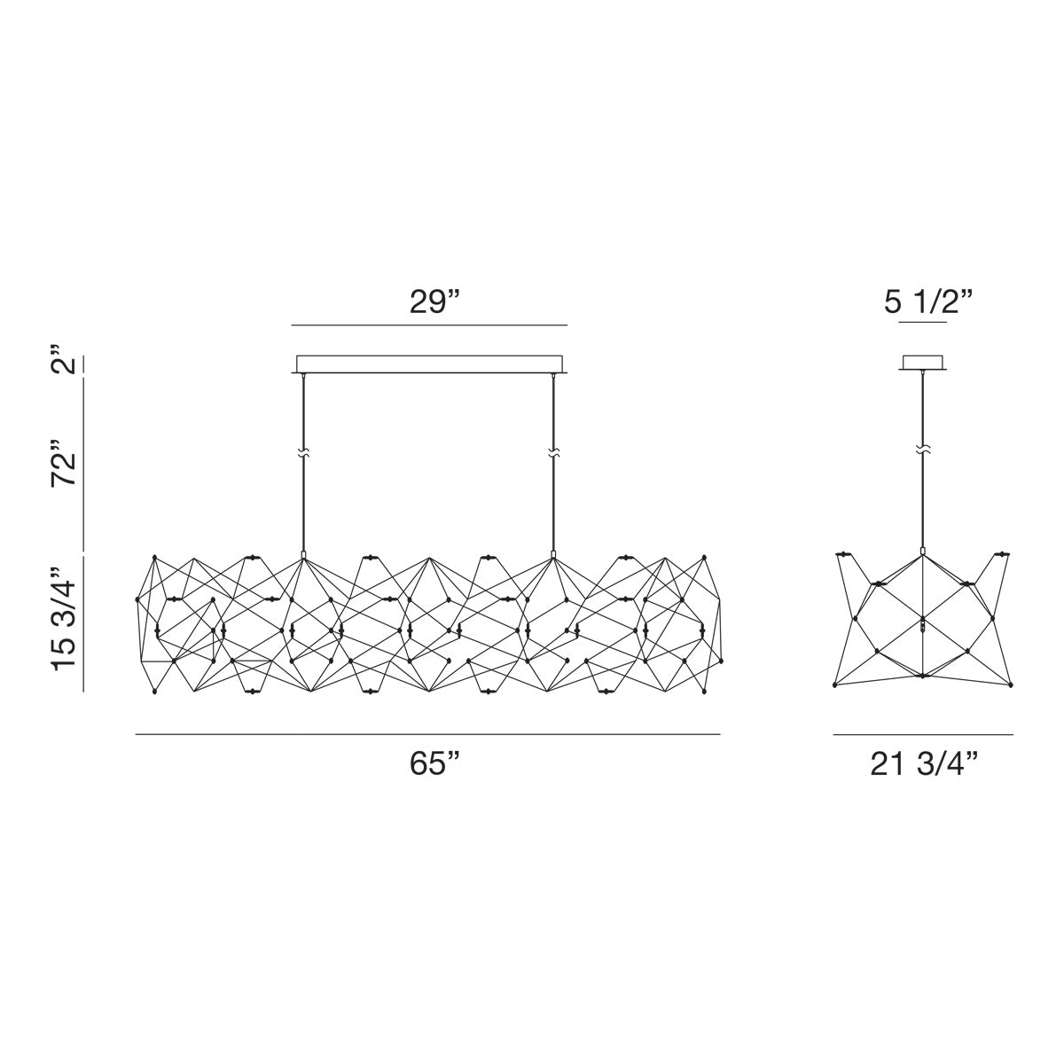 Leonardelli 65" Integrated LED Grand Chandelier