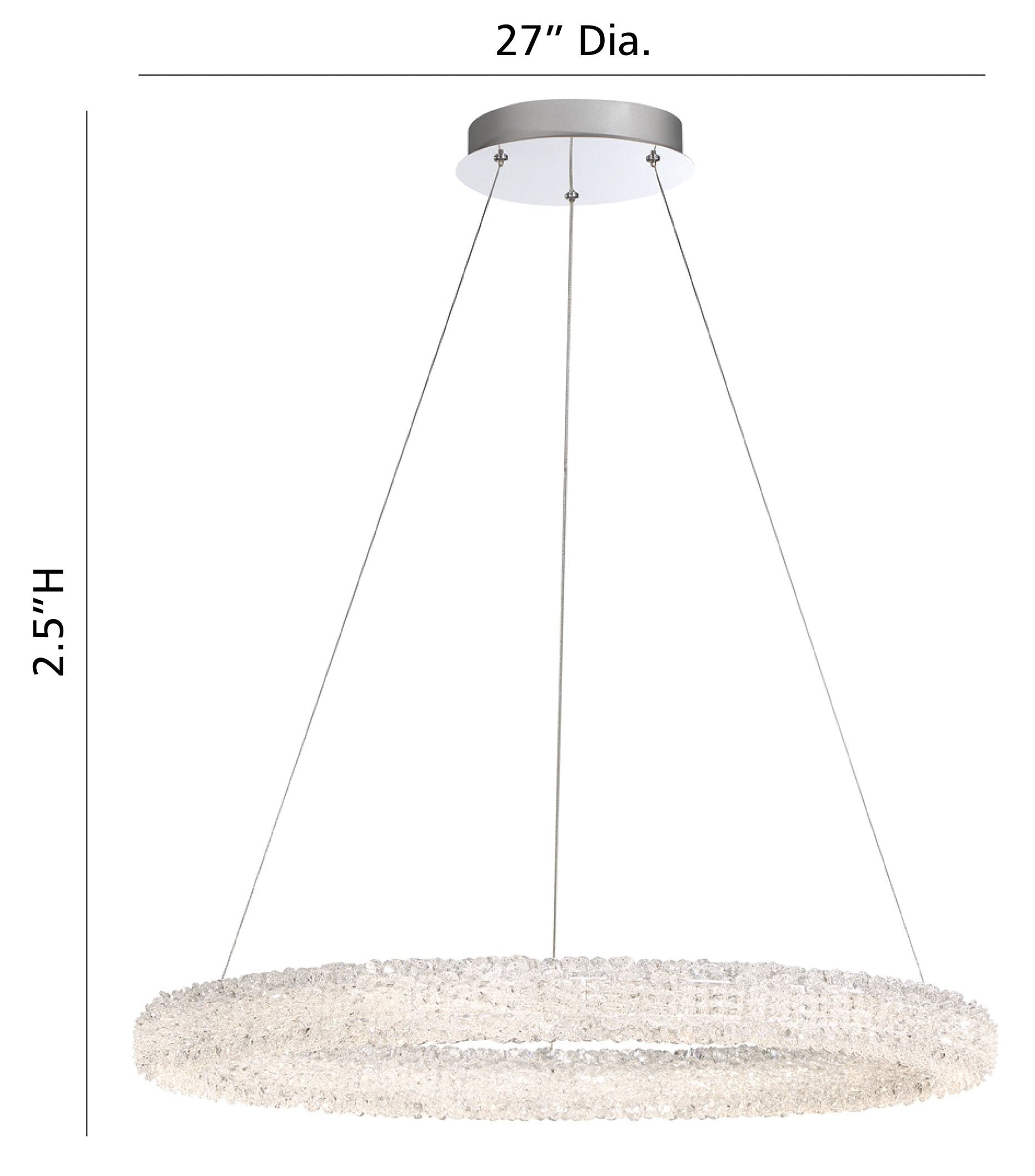 Sassi 27" Integrated LED Pendant Chandelier