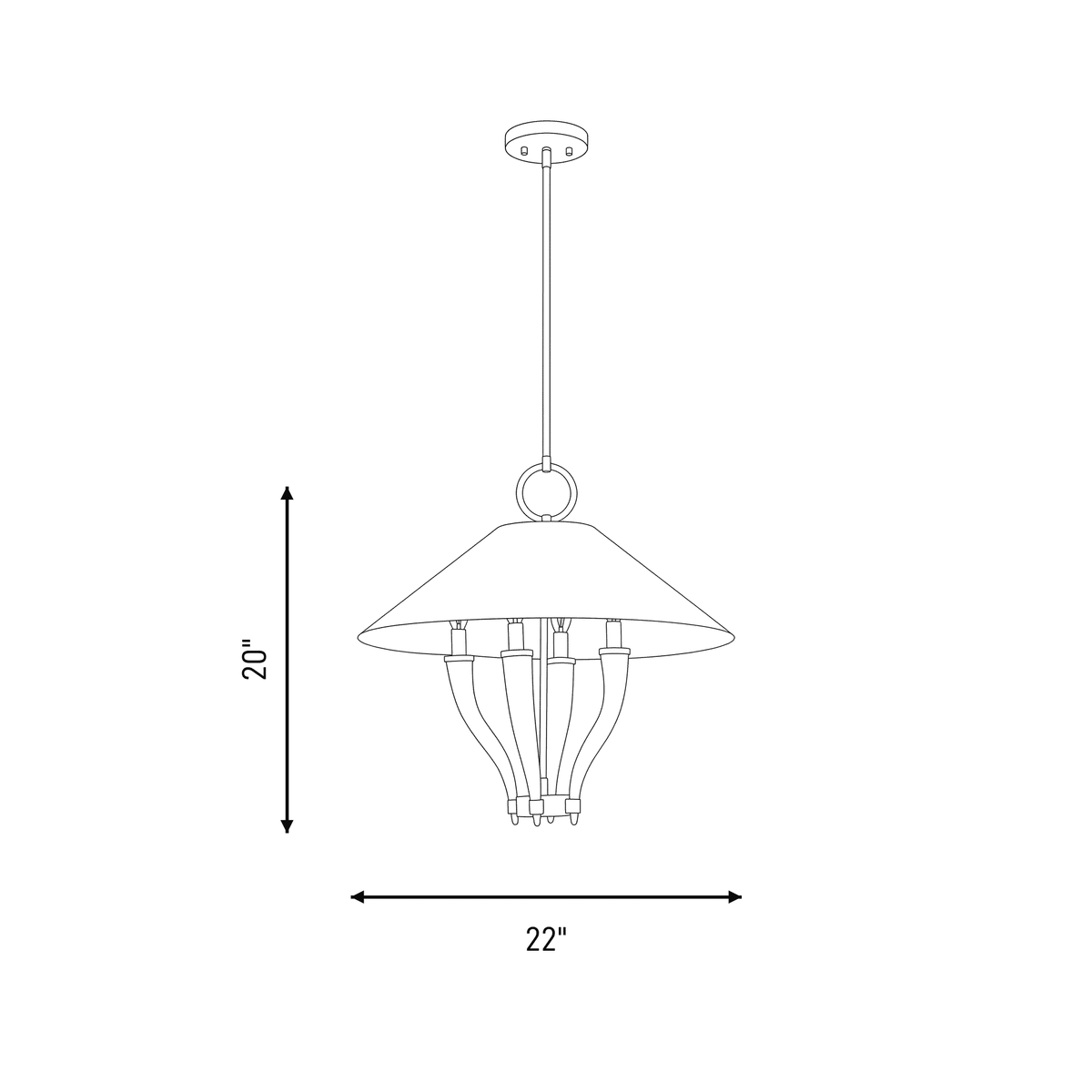 Hearne 4-Light Pendant