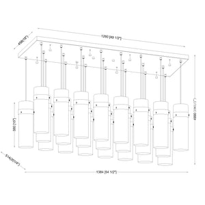 Fontaine 23 Light Linear Chandelier