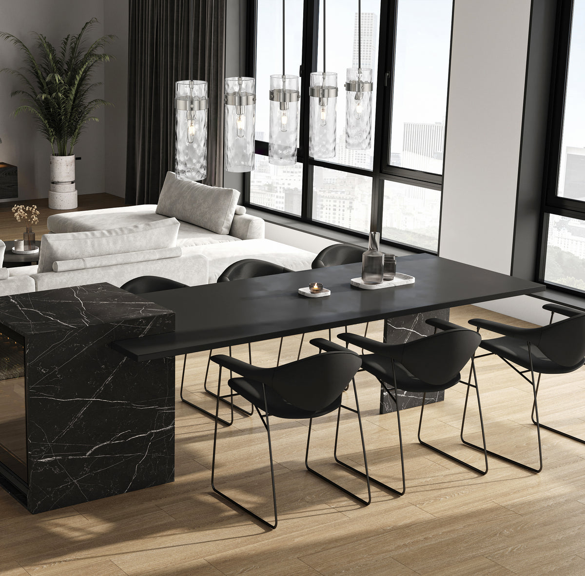 Fontaine 5 Light Linear Chandelier