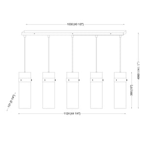 Fontaine 5 Light Linear Chandelier