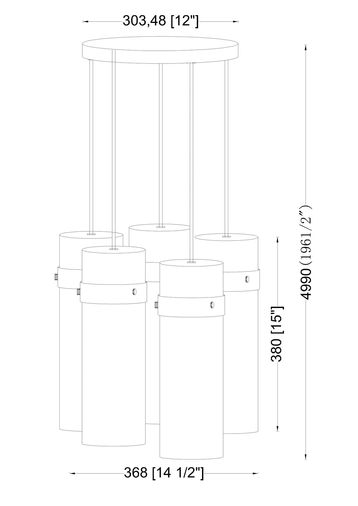 Fontaine 5 Light Chandelier