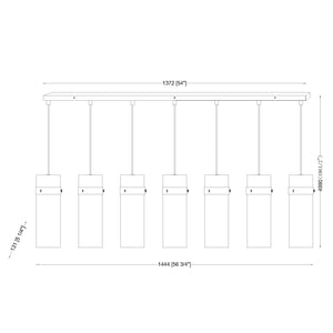 Fontaine 7 Light Linear Chandelier