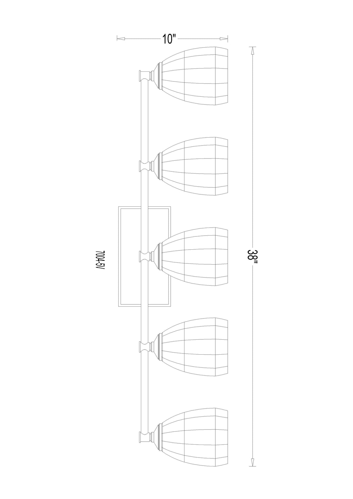 Oren 5 Light Vanity