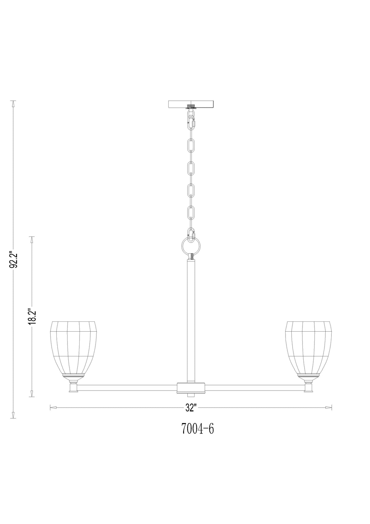 Oren 6 Light Chandelier