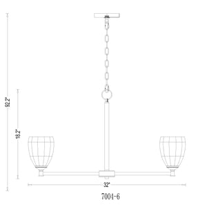 Oren 6 Light Chandelier