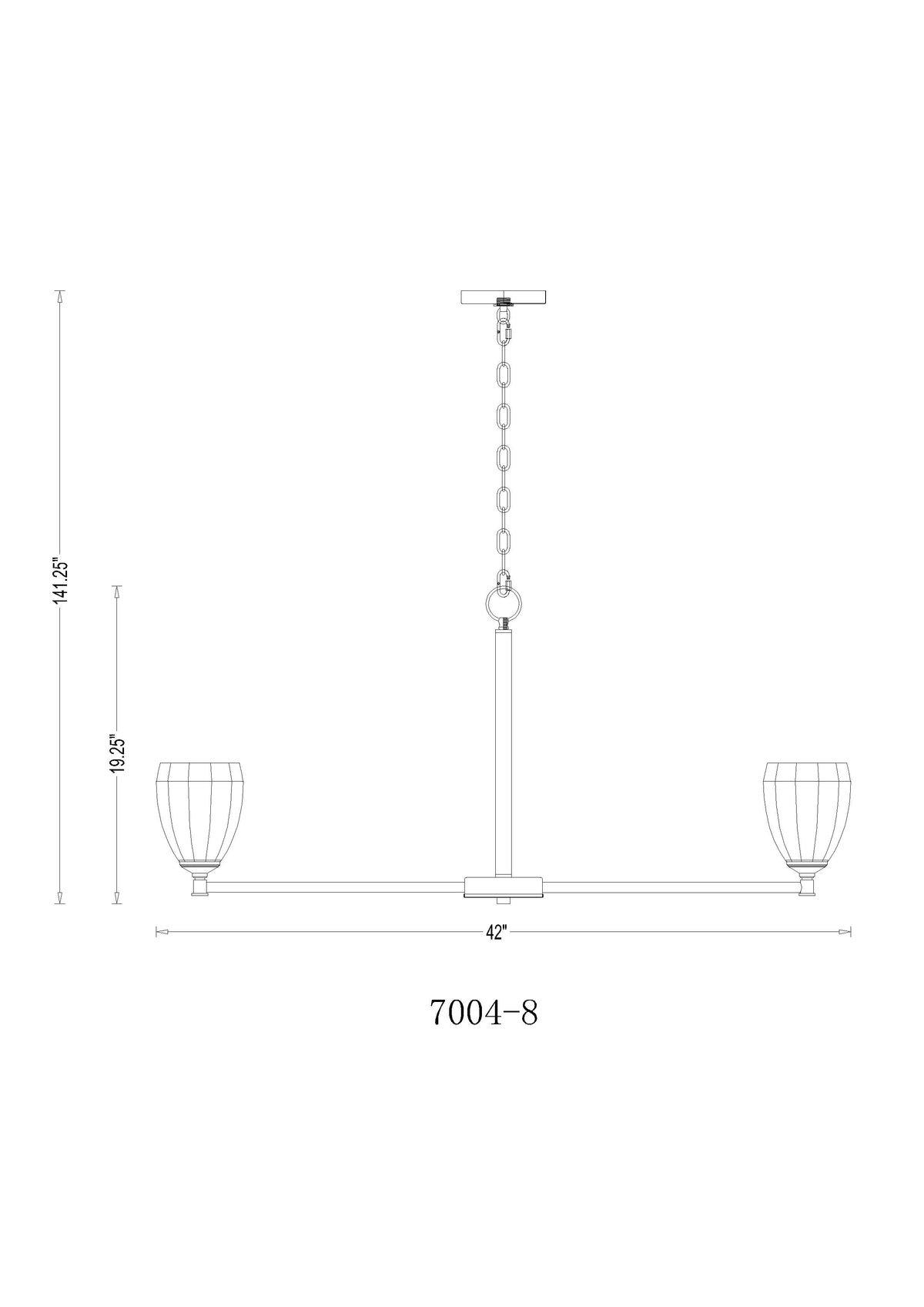 Oren 8 Light Chandelier