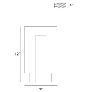 Carta 12" Integrated LED Outdoor Wall Sconce