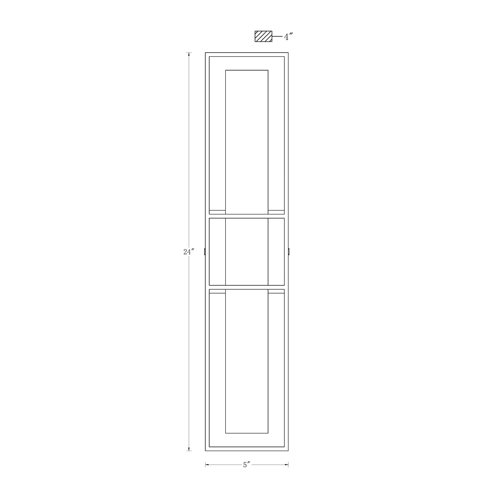 Blakley 24" Integrated LED Outdoor Wall Sconce