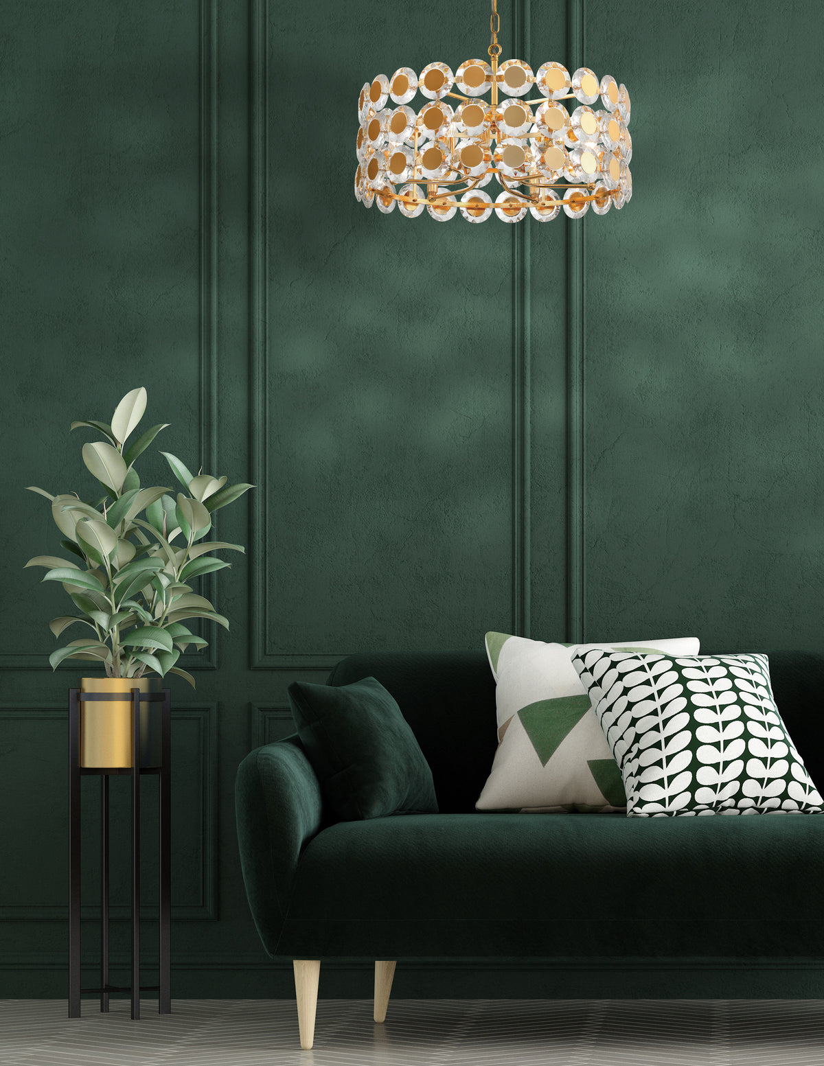 Perrene 6-Light 23" Pendant Chandelier