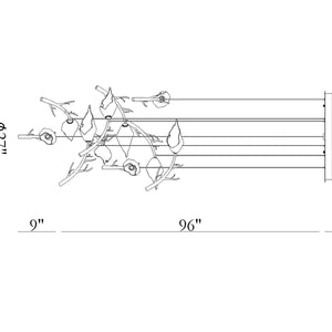 Matera 10-Light 23" Integrated LED Multi Drop Chandelier