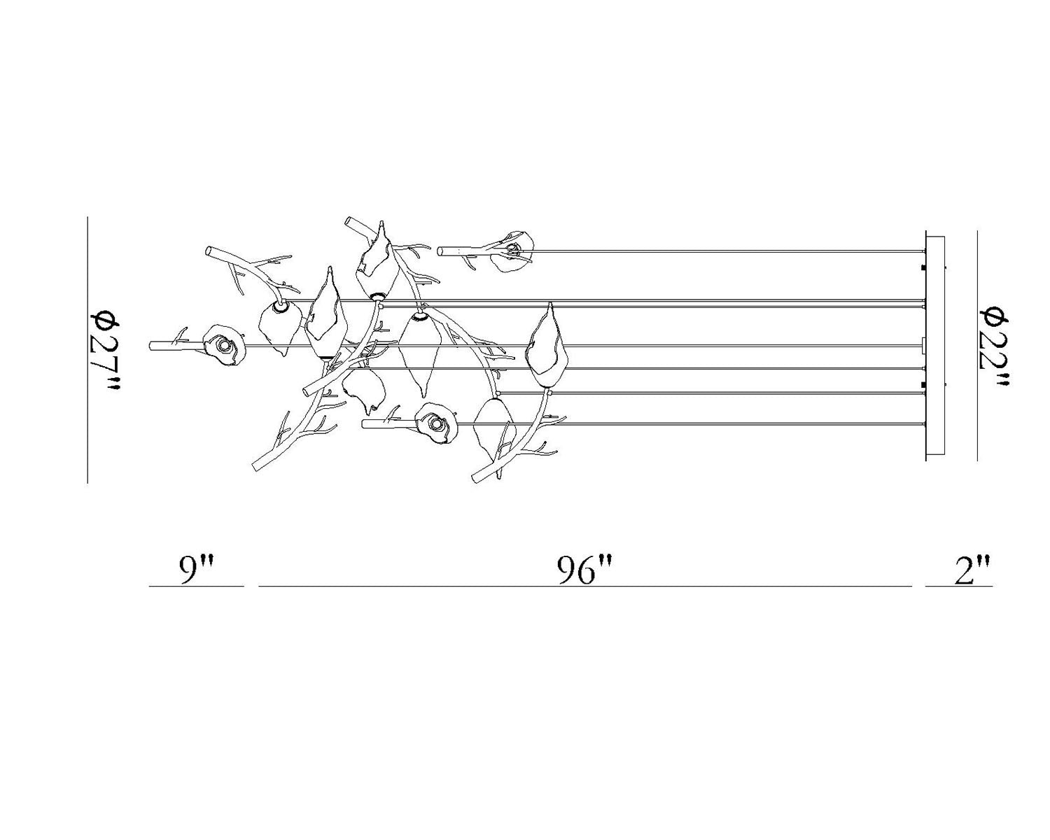 Matera 10-Light 23" Integrated LED Multi Drop Chandelier