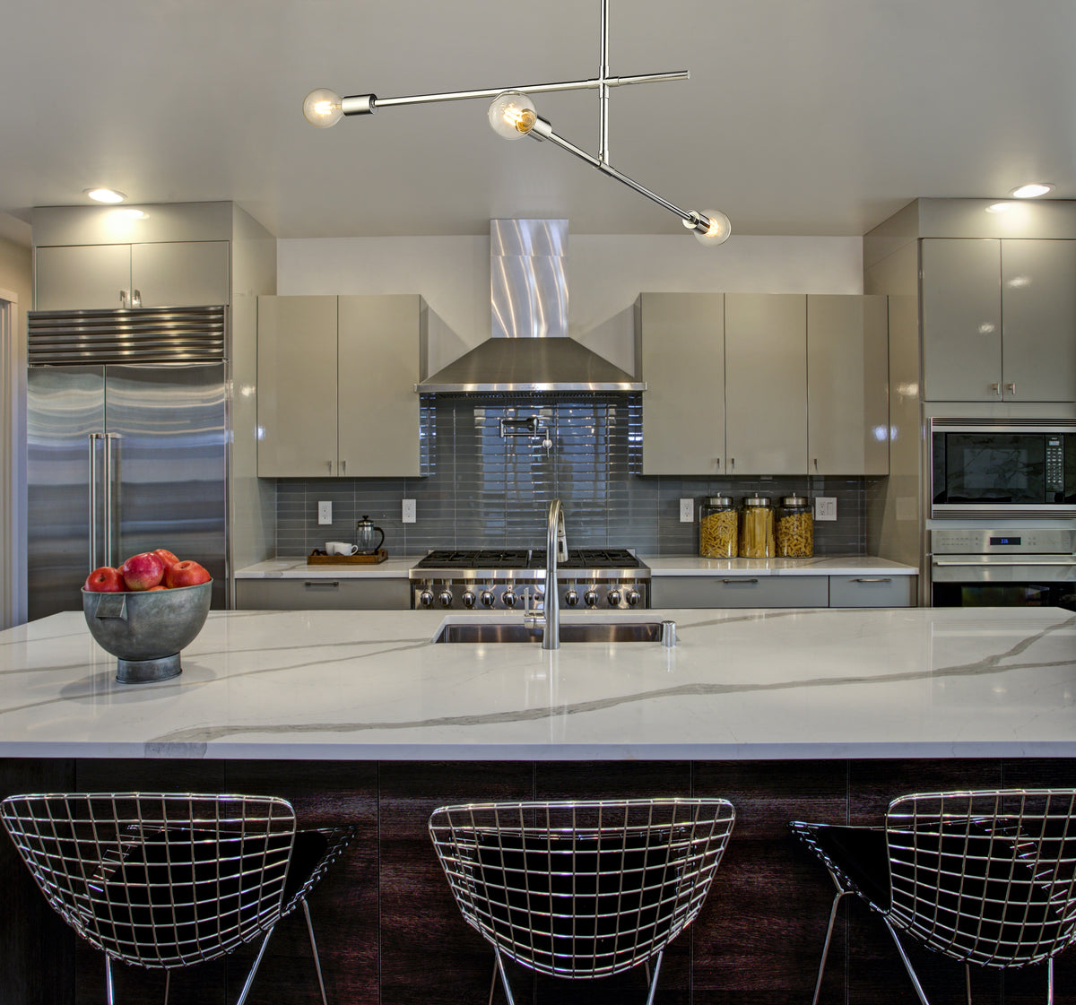 Modernist 3 Light Chandelier