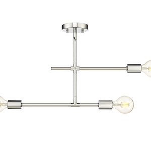 Modernist 3 Light Semi Flush Mount