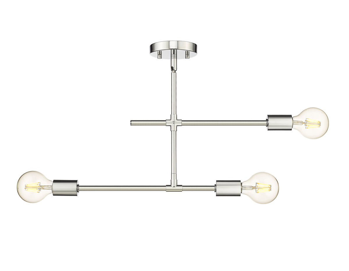 Modernist 3 Light Semi Flush Mount