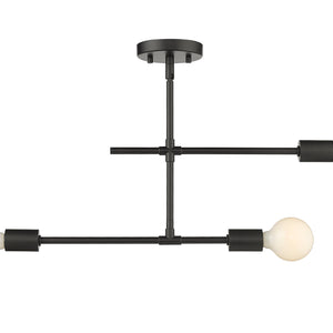 Modernist 3 Light Semi Flush Mount